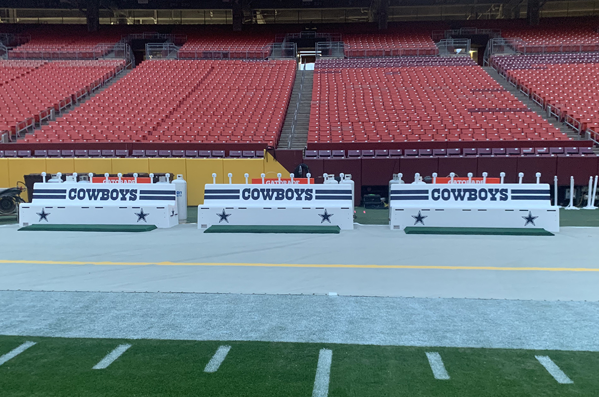 heated benches for the dallas cowboys